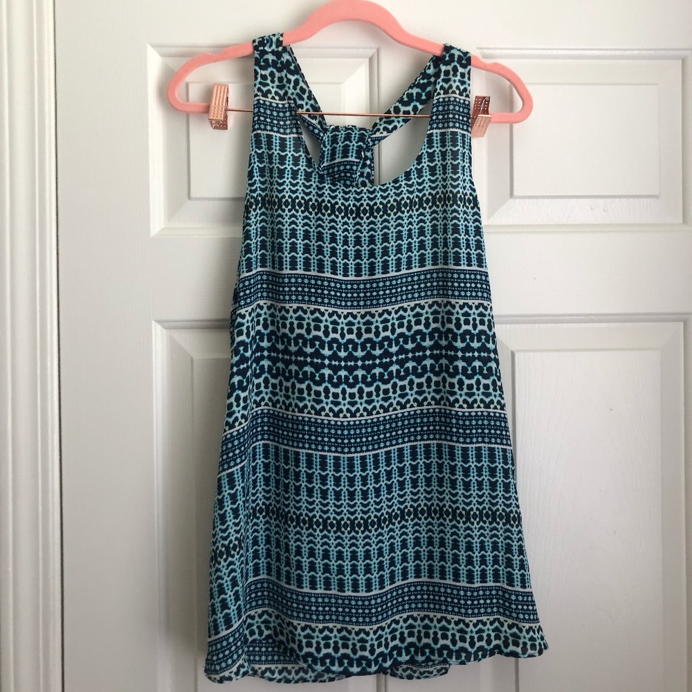 Blue Patterned Cynthia Rowley Blouse